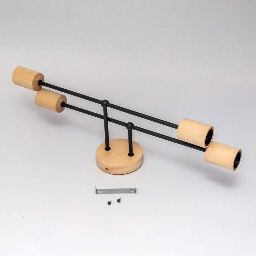 Aufgesetzte Deckenleuchte CAMBRIDGE 4xE27/15W/230V aus Kiefernholz