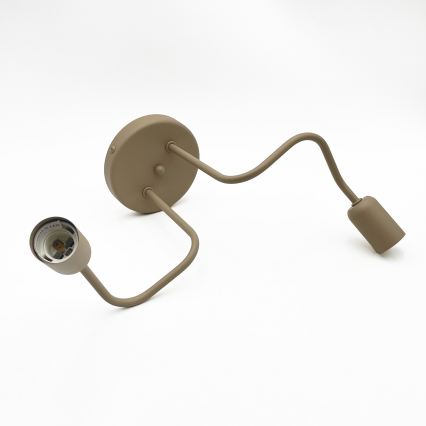 Aufgesetzte Deckenleuchte CHARLIE 2xE27/15W/230V beige
