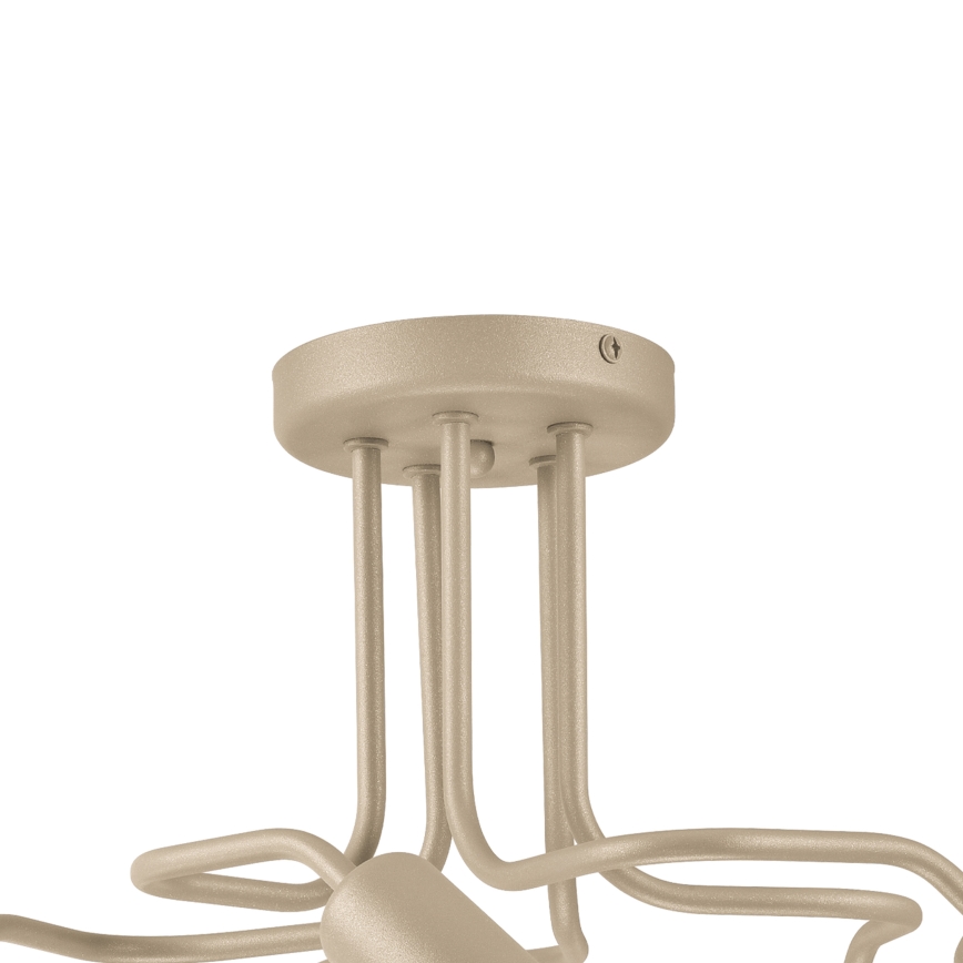 Aufgesetzte Deckenleuchte CHARLIE 5xE27/15W/230V beige