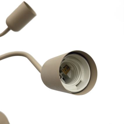 Aufgesetzte Deckenleuchte CHARLIE 5xE27/15W/230V beige