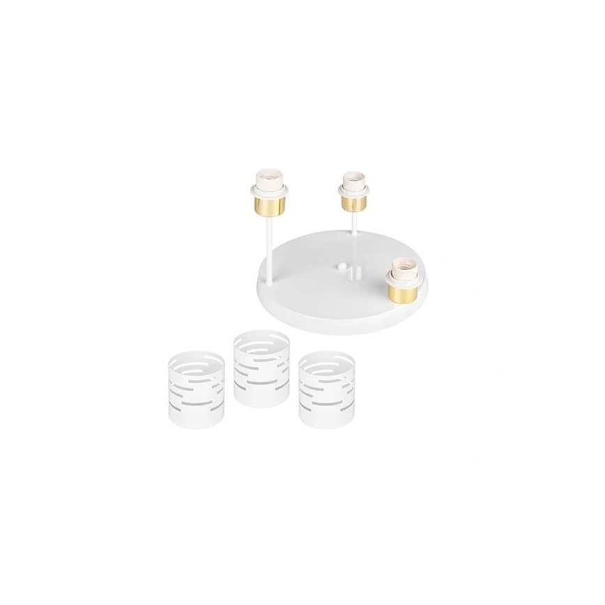 Aufgesetzte Deckenleuchte ELEN 3xE27/35W/230V weiß/gold