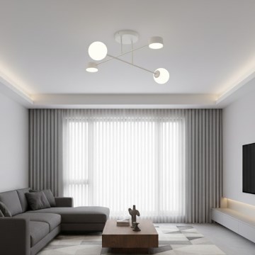 Aufgesetzte Deckenleuchte HOLON 2xG9/8W/230V + 2xGX53/12W, grau