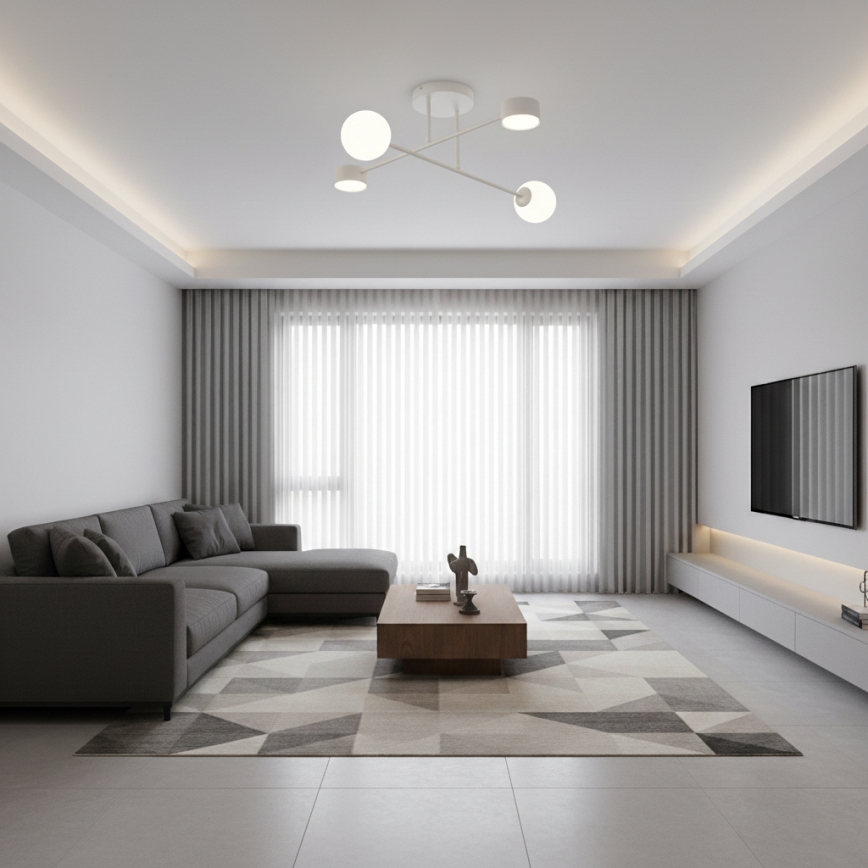 Aufgesetzte Deckenleuchte HOLON 2xG9/8W/230V + 2xGX53/12W, grau