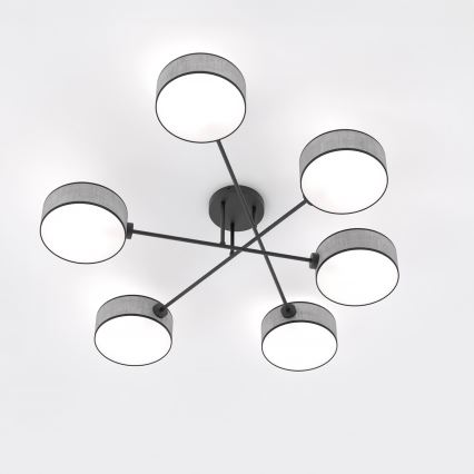 Aufgesetzte Deckenleuchte MAGA 6xE14/10W/230V grau