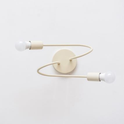 Aufgesetzte Deckenleuchte OXFORD 2xE27/15W/230V cremefarben