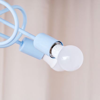 Aufgesetzte Deckenleuchte OXFORD 3xE27/15W/230V blau