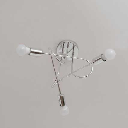 Aufgesetzte Deckenleuchte OXFORD 3xE27/15W/230V, glänzender Chrom