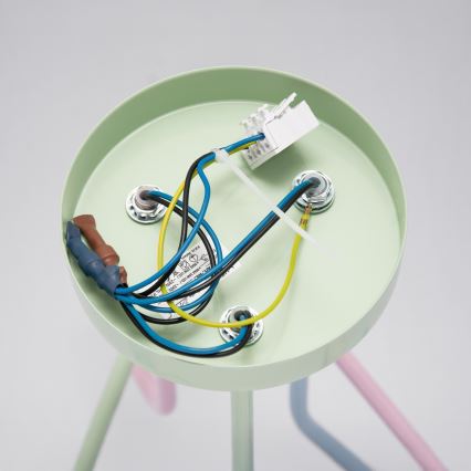 Aufgesetzte Deckenleuchte OXFORD 3xE27/15W/230V grün/rosa/blau