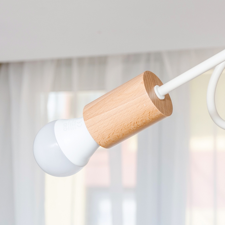 Aufgesetzte Deckenleuchte OXFORD 3xE27/15W/230V Kiefer/Creme