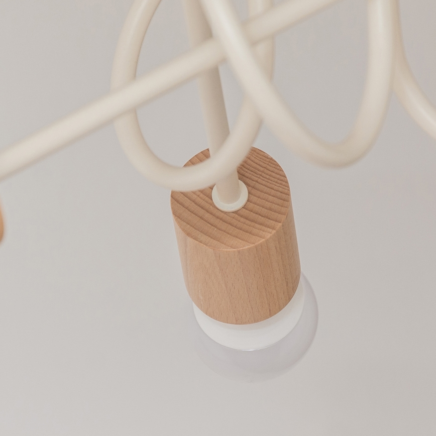 Aufgesetzte Deckenleuchte OXFORD 3xE27/15W/230V Kiefer/Creme