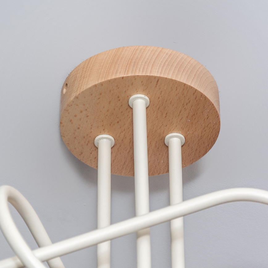 Aufgesetzte Deckenleuchte OXFORD 3xE27/15W/230V Kiefer/Creme