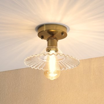 Aufgesetzte Deckenleuchte TRISH 1xE27/15W/230V gold/klar