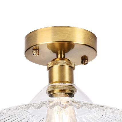 Aufgesetzte Deckenleuchte TRISH 1xE27/15W/230V gold/klar