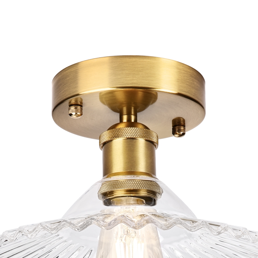Aufgesetzte Deckenleuchte TRISH 1xE27/15W/230V gold/klar