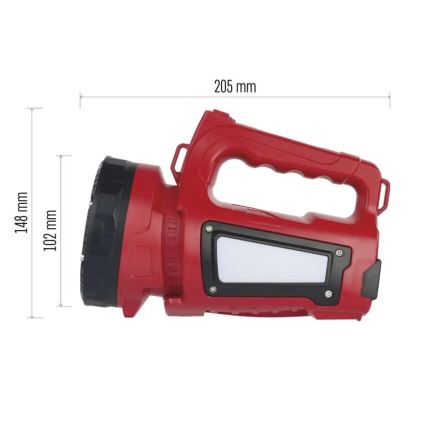 Aufladbare LED-Taschenlampe LED/3,7V IP44 1000 lm 15000mAh