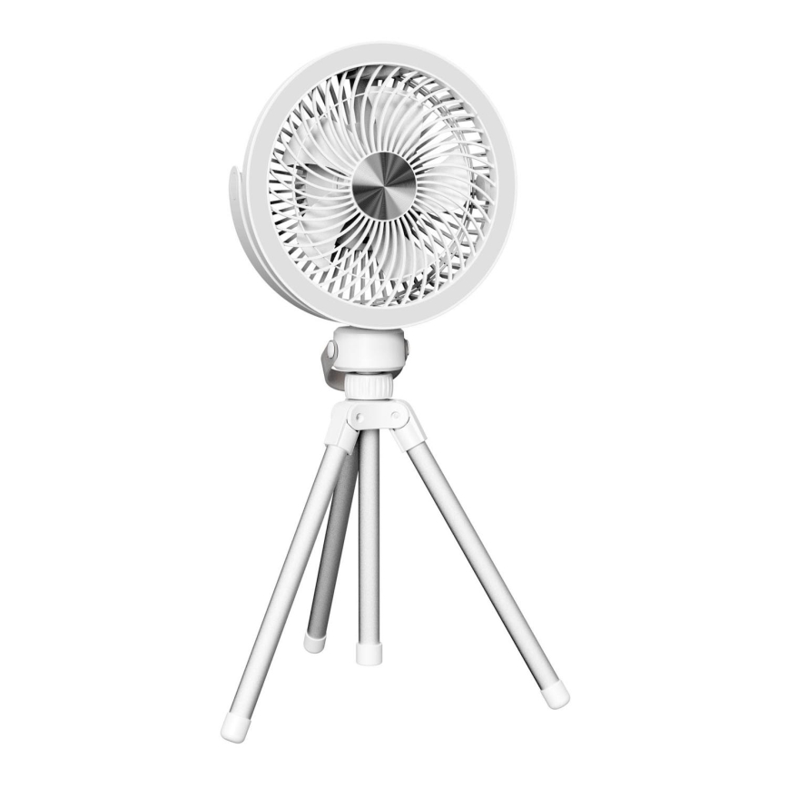 Aufladbarer Tischventilator 3,7V 2400 mAh weiß