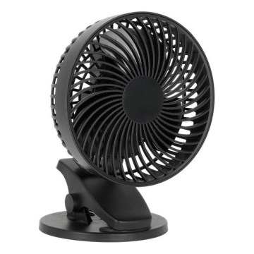 Aufladbarer Tischventilator mit Klemme VIENTO 6W/5V 2000 mAh schwarz