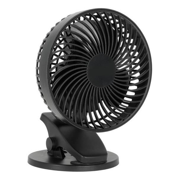 Aufladbarer Tischventilator mit Klemme VIENTO 6W/5V 2000 mAh schwarz