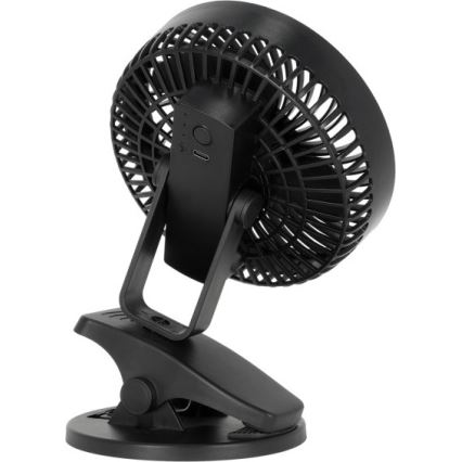 Aufladbarer Tischventilator mit Klemme VIENTO 6W/5V 2000 mAh schwarz