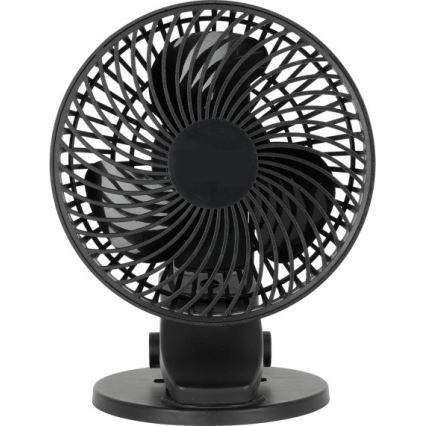 Aufladbarer Tischventilator mit Klemme VIENTO 6W/5V 2000 mAh schwarz