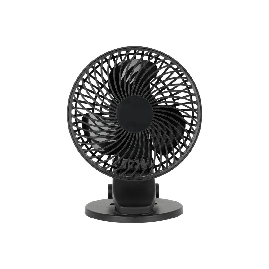 Aufladbarer Tischventilator mit Klemme VIENTO 6W/5V 2000 mAh schwarz