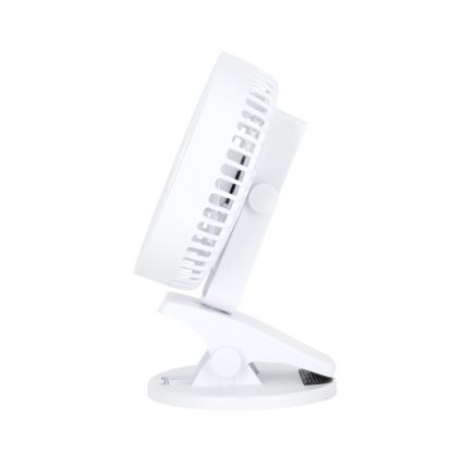 Aufladbarer Tischventilator mit Klemme VIENTO 6W/5V 2000 mAh weiß