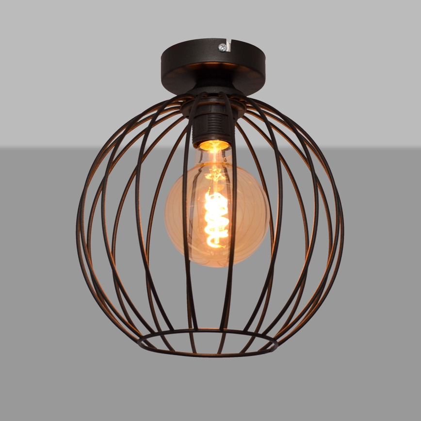 Aufsatzkronleuchter MERCURE 1xE27/15W/230V d. 24 cm schwarz