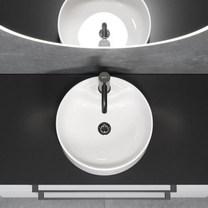 Aufsatzwaschbecken VIKEDAL Ø 38 cm, Keramik/weiß
