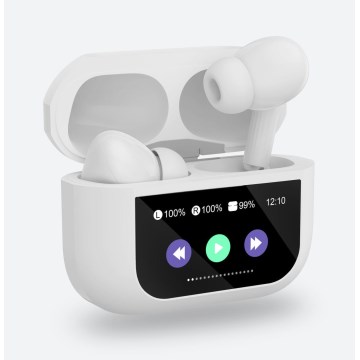 Auricolari wireless con display LCD bianco
