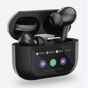 Auricolari wireless con display LCD nero
