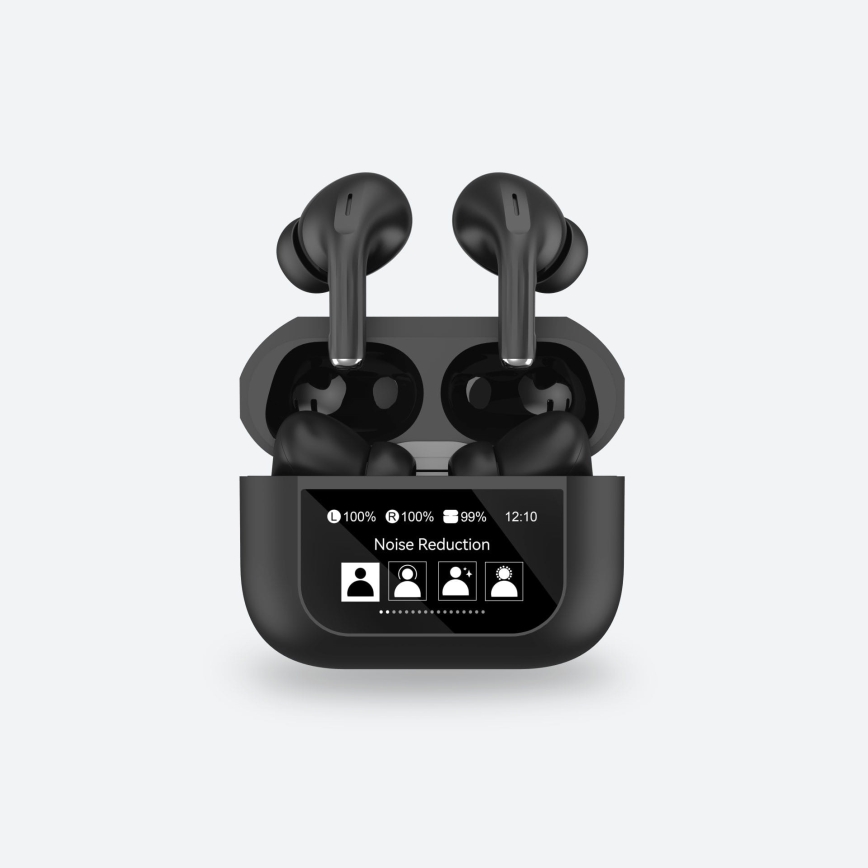 Auricolari wireless con display LCD nero