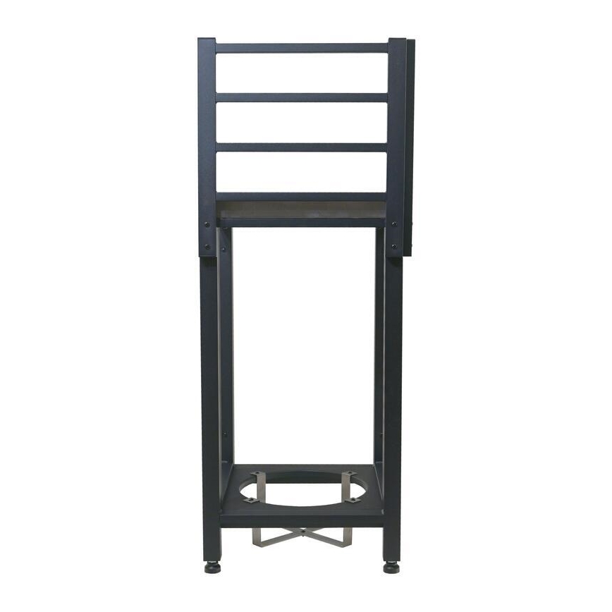 Außen-Eckmodul 47x47x123 cm schwarz/Edelstahl