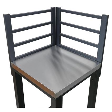 Außen-Eckmodul 47x47x123 cm schwarz/Edelstahl