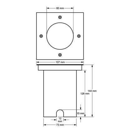 Außen-Einbaustrahler 1xGU10/35W/230V IP44 mattchrom
