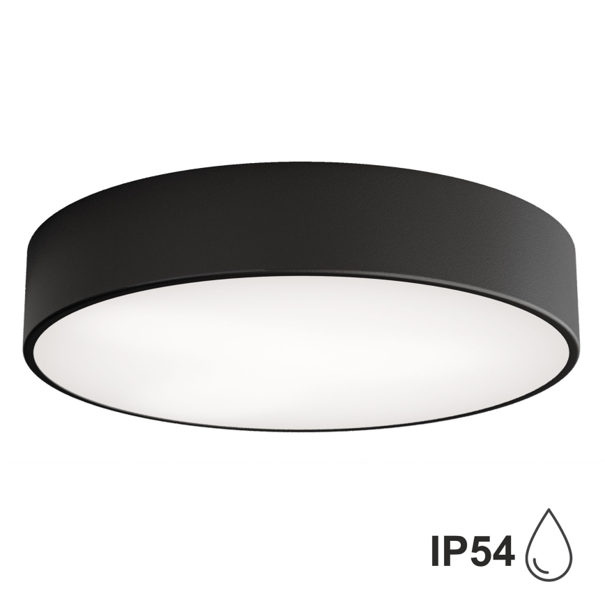Außendeckenleuchte mit Sensor CLEO 3xE27/24W/230V d. 40 cm schwarz IP54