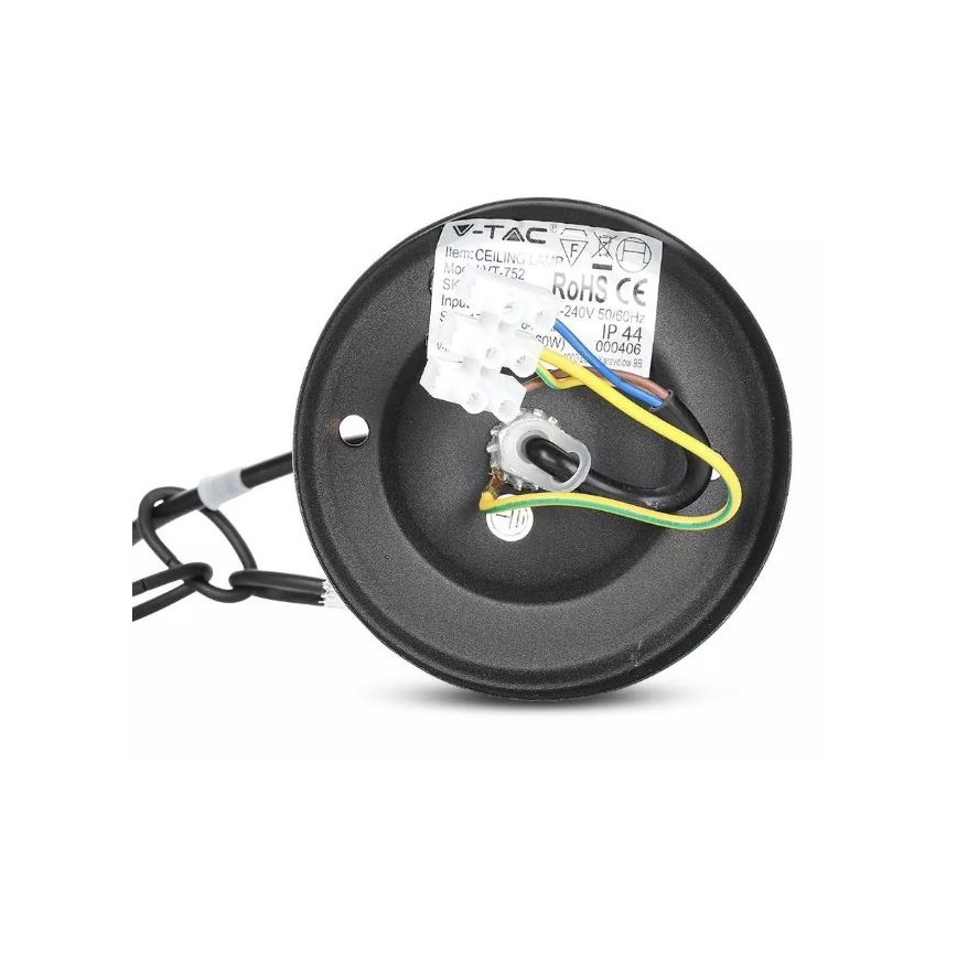 Außenkronleuchter an Kette 1xE27/40W/230V IP44 schwarz