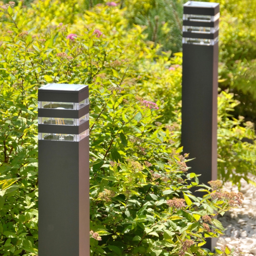 Außenleuchte TEKSAS 1xE27/12W/230V IP44 74 cm Anthrazit