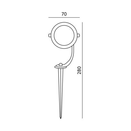 Außenleuchte BLAKE UNO 1xGU10/35W/230V IP65 schwarz