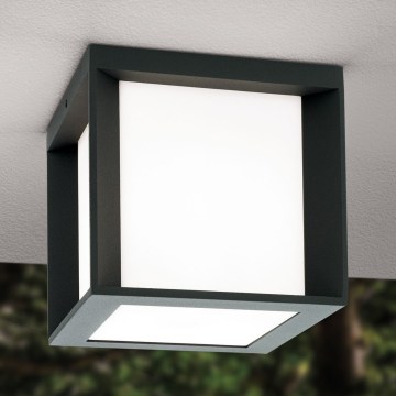 Außenleuchte HENRY 1xE27/15W/230V 16x16 cm IP44 Anthrazit