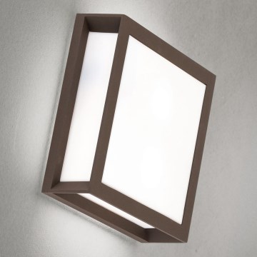 Außenleuchte HENRY 2xE27/15W/230V 26x26 cm IP44 braun