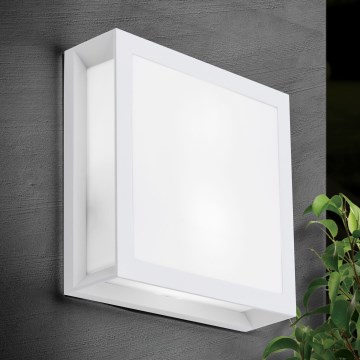 Außenleuchte HENRY 2xE27/15W/230V 26x26 cm IP44 weiß