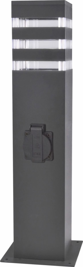 Außenleuchte mit Steckdose TEKSAS 1xE27/20W/230V IP54 44 cm