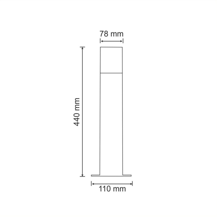 Außenleuchte NEW YORK 1xE27/12W/230V IP44 44 cm Graphit