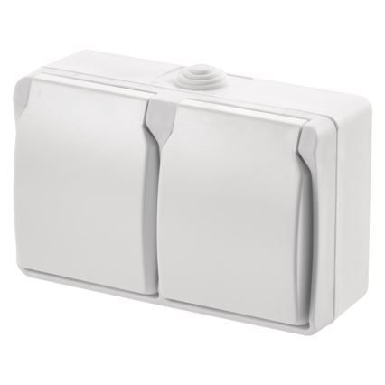 Außensteckdose 2xFRENCH 250V/16A IP44