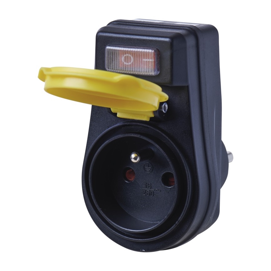 Außensteckdose mit Schalter FRENCH 250V/16A IP44