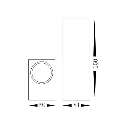 Außenwandleuchte BOKA 2xGU10/60W/230V IP44 schwarz
