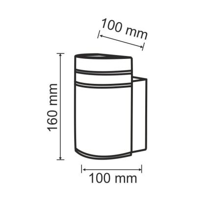 Außenwandleuchte GILBERT 1xGU10/10W/230V IP44