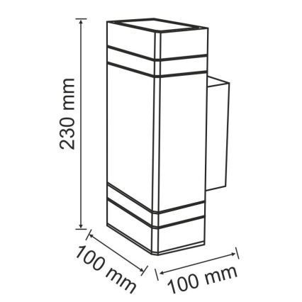Außenwandleuchte GILBERT 2xGU10/10W/230V IP44
