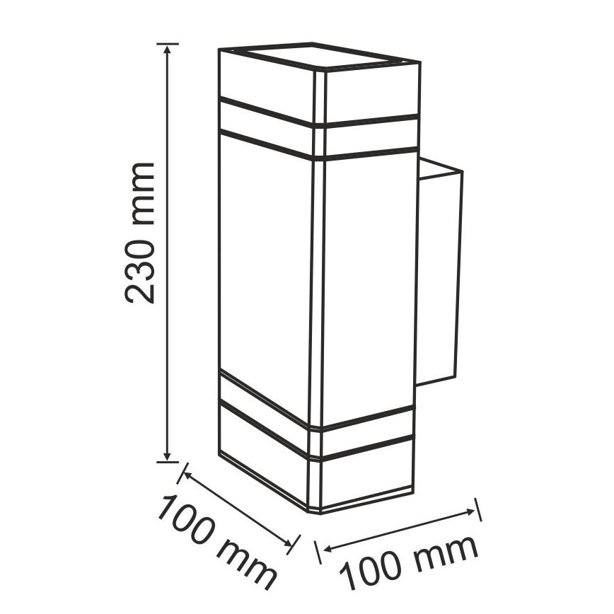 Außenwandleuchte GILBERT 2xGU10/10W/230V IP44