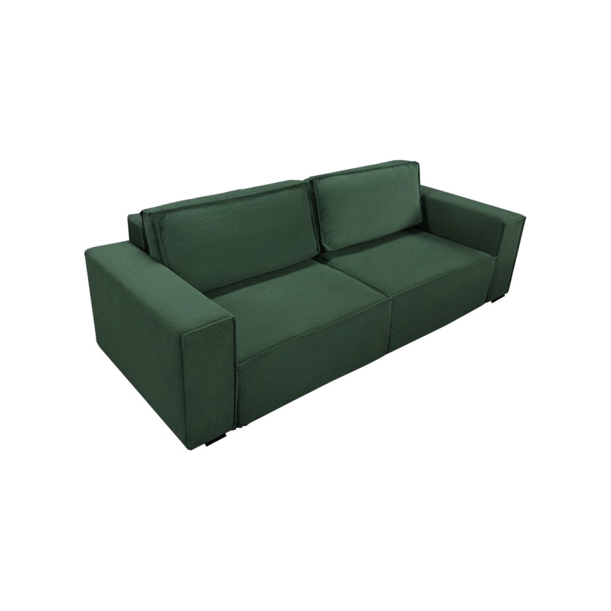 Ausziehbares 3-Sitzer-Sofa mit Stauraum RONDA, grün